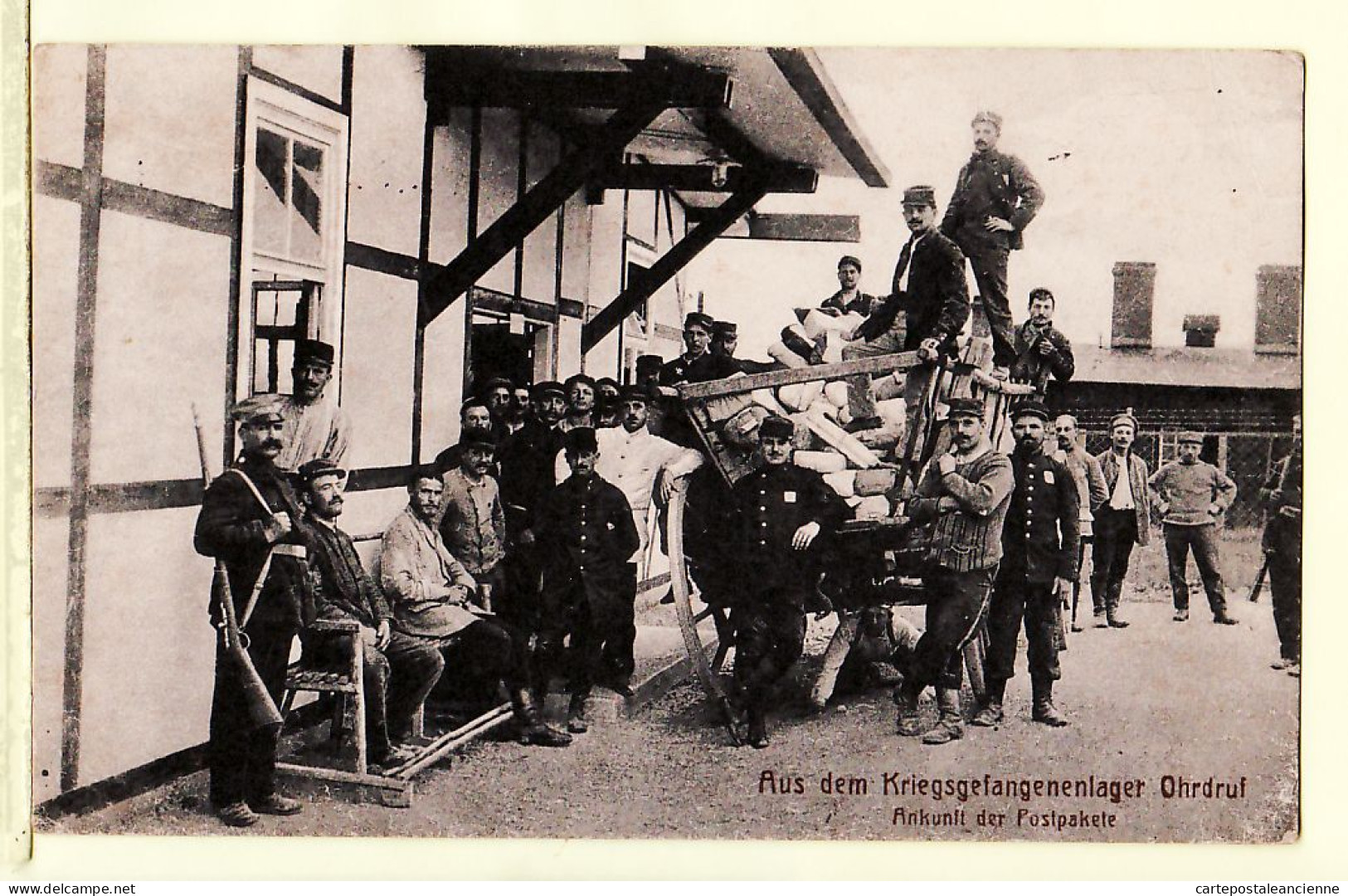 01762 / ♥️ ⭐ Kriegsgefangenenlager Camp OHRDRUF Ankunft Der Postpakete 1915 De LARRADE Barack M/3 à LAFFE Pessac - Sonstige & Ohne Zuordnung