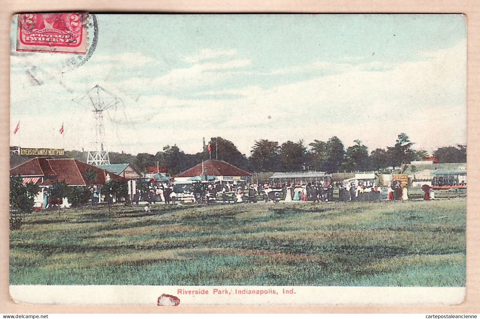 01676 / INDIANAPOLIS Riverside Park Ind Postmark 04.24.1908 Publisher Indiana News Company (germany) N°C7826 - Andere & Zonder Classificatie