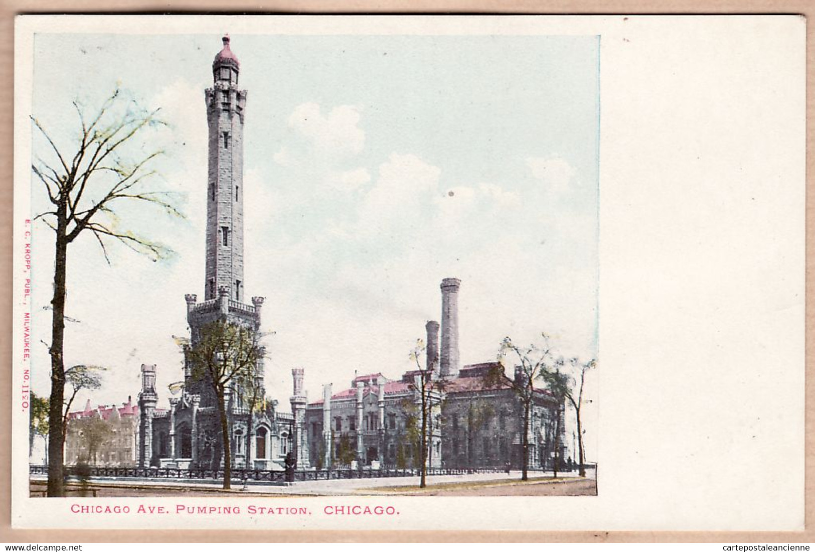 01670 / CHICAGO Illinois Avenue Pumping Station CHICAGO Early 1900 Publisher  EC KROPP Milwaukee N° 1120 - Chicago