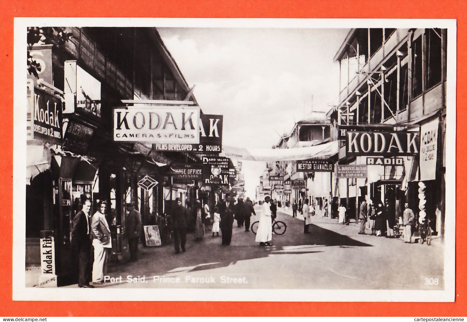 01844 / PORT-SAID Egypt Prince FAROUK Street Boutiques KODAK Die Prinz Faruk Strasse 1940s Bromure ORIENTAL COMME - Port Said