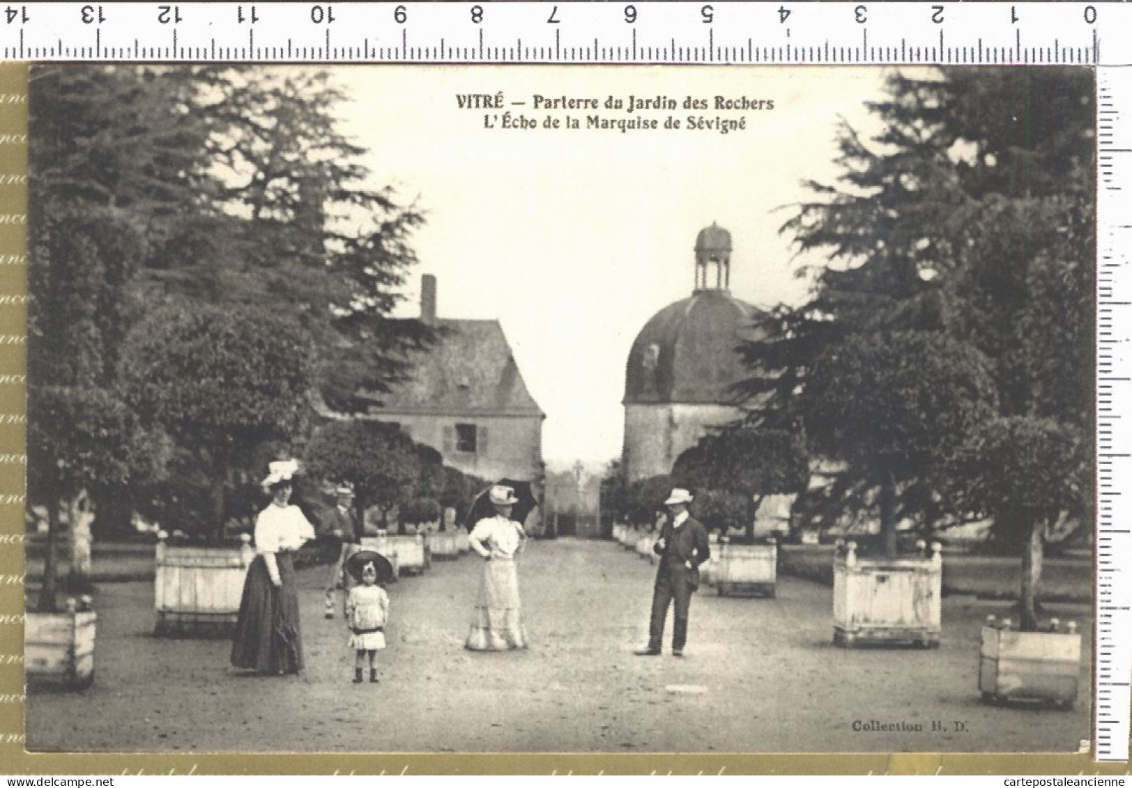 01509 / VITRE 35-Ille Et Vilaine Parterre Du Jardin Des ROCHERS L' Echo De La Marquise De SEVIGNE 1910s Collection HD - Vitre