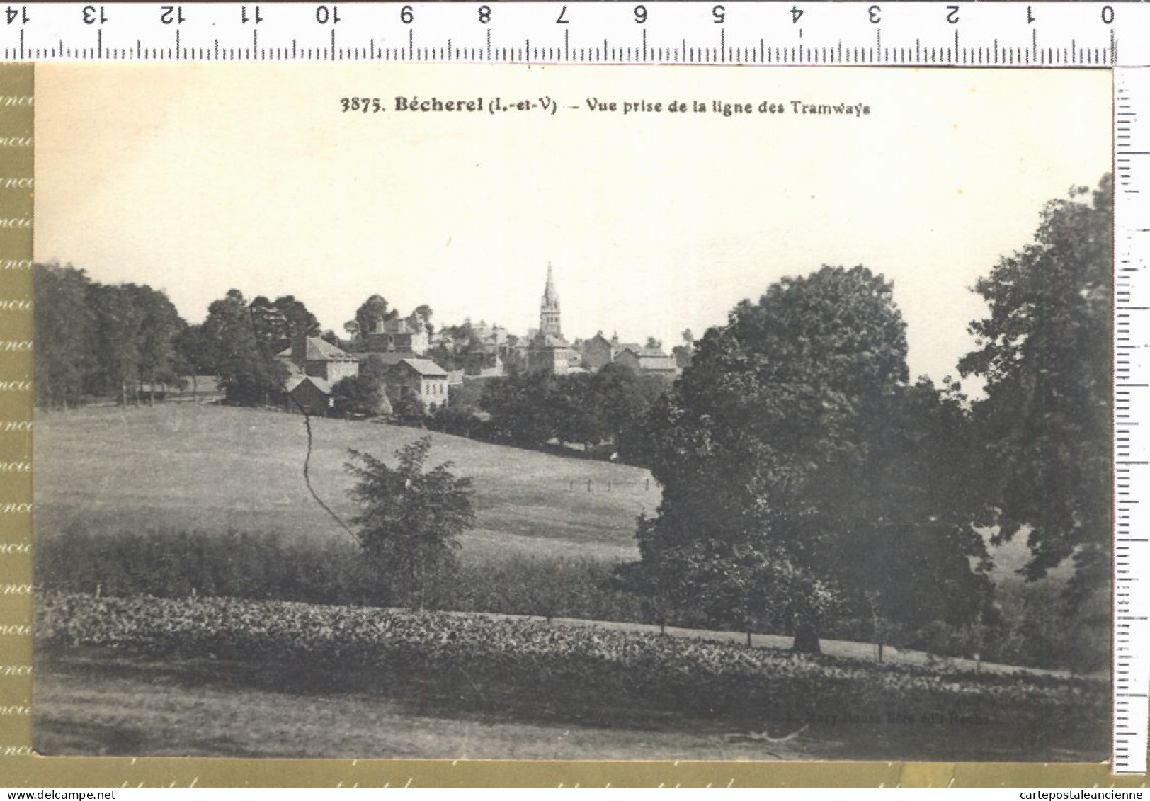 01505 / BECHEREL 35-Ille Et Vilaine Vue Du Village Prise De La Ligne Des TRAMWAYS 1910s - ROUSSELIERE 3875 - Bécherel