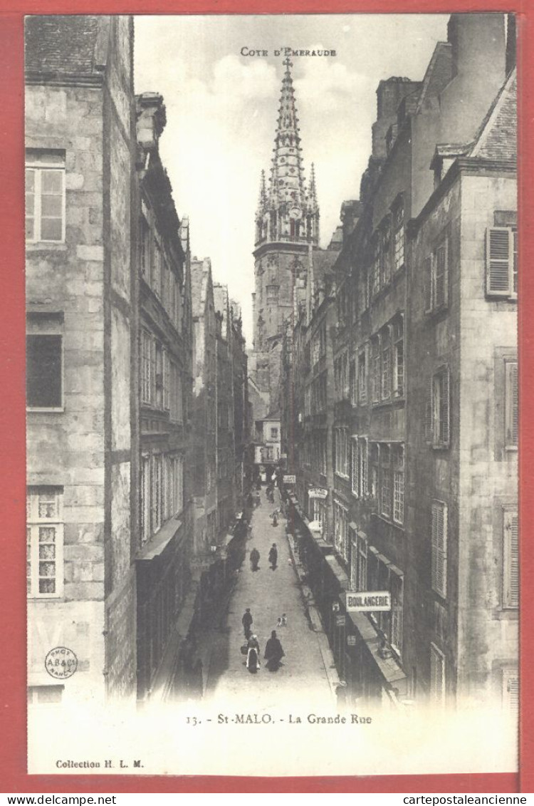 01531 / SAINT-MALO St 35-Ille Et Vilaine Boulangerie De La GRANDE RUE 1900s HLM 13 - Saint Malo