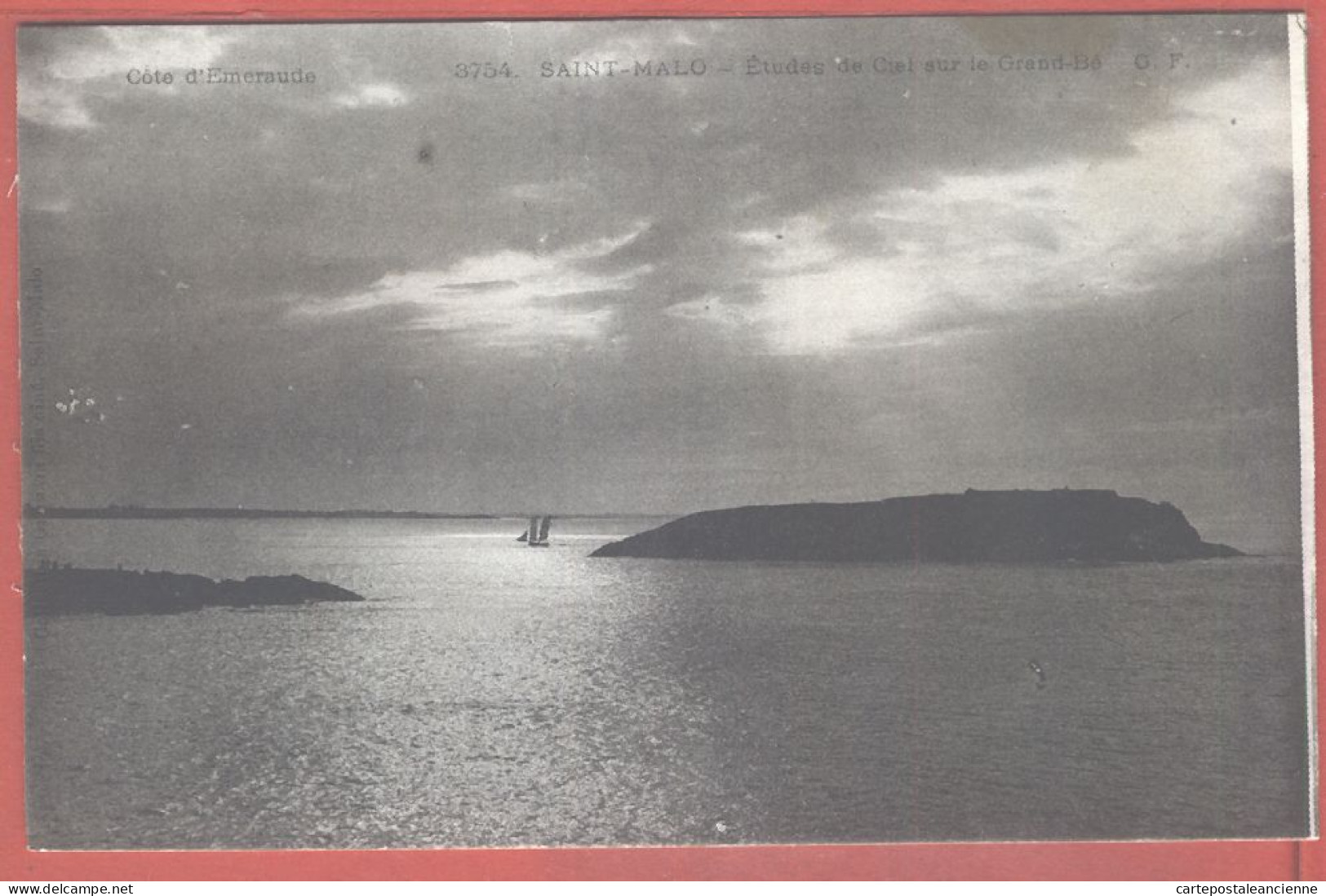 01527 / SAINT-MALO St 35-Ille Et Vilaine Etude Du Ciel Couchant Sur Le GRAND-BE 1910s GERMAIN 3754 - Saint Malo