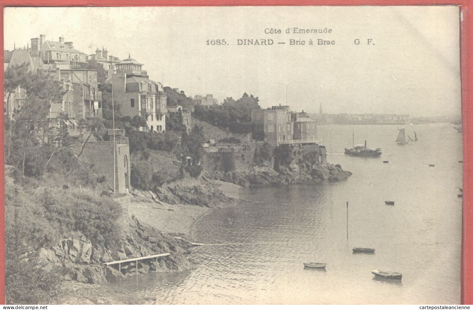 01532 / DINARD 35-Ille Et Vilaine BRIC A BRAC Villa Petite Plage Falaise 1900s Côte Emeraude GERMAIN 1685  - Dinard