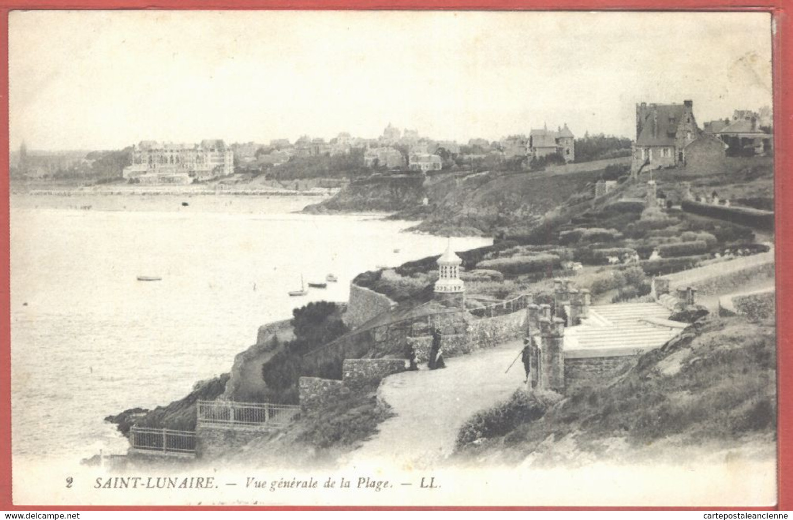 01545 / SAINT-LUNAIRE St 35-Ille Et Vilaine Vue Générale De La Plage Groupe De Villas 1912 - LEVY 2 - Saint-Lunaire
