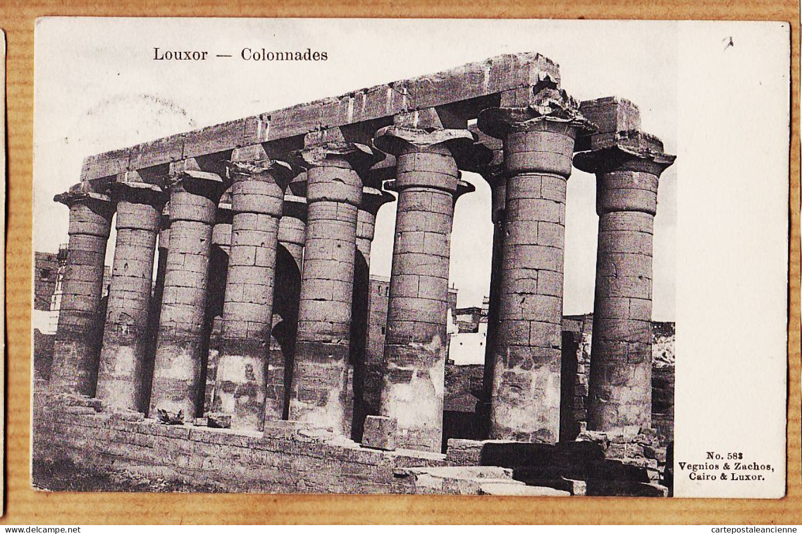 01855 / KARNAK Louxor Temple Colonnades Egypt 1909 à ROLLAND Professeur Collège Castres- VEGNIES ZACHOS 583 - Louxor
