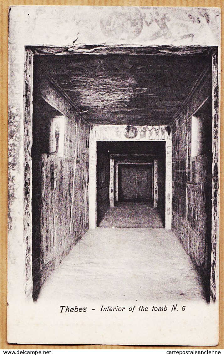 01859 / Peu Commun THEBES Interior Tomb N.6 Louxor Intérieur Tombe Egypt 1900s LICHTENSTERN HARARI N°323 - Louxor