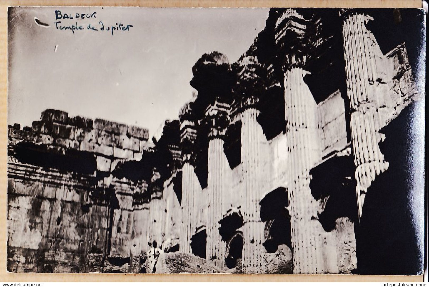 01814 / Rare Carte-Photo 1920s BALBECK Liban Temple De JUPITER Ruines Gréco-romaines-Lebanon Baalbek - Liban