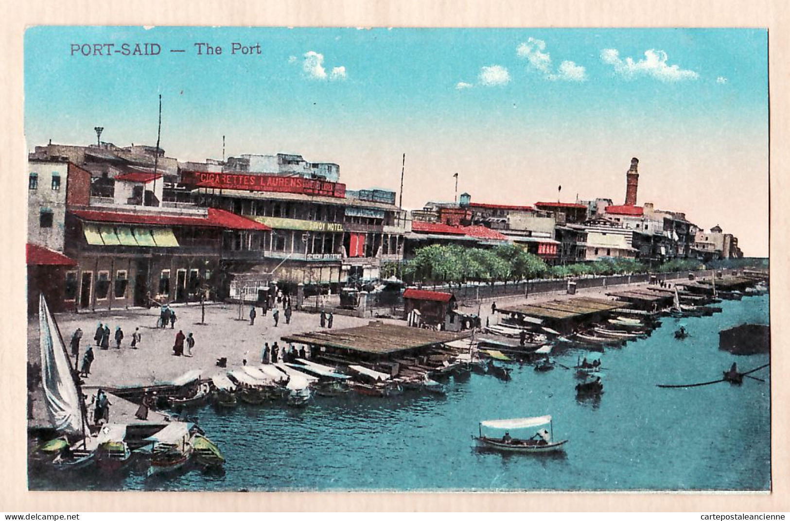 01851 / Egypt SUEZ PORT-SAÏD The Port Cigarettes Laurens SAVOY Hotel 1910s Litho Color CAIRO TRUST 499 Egypte Agypten  - Port-Saïd