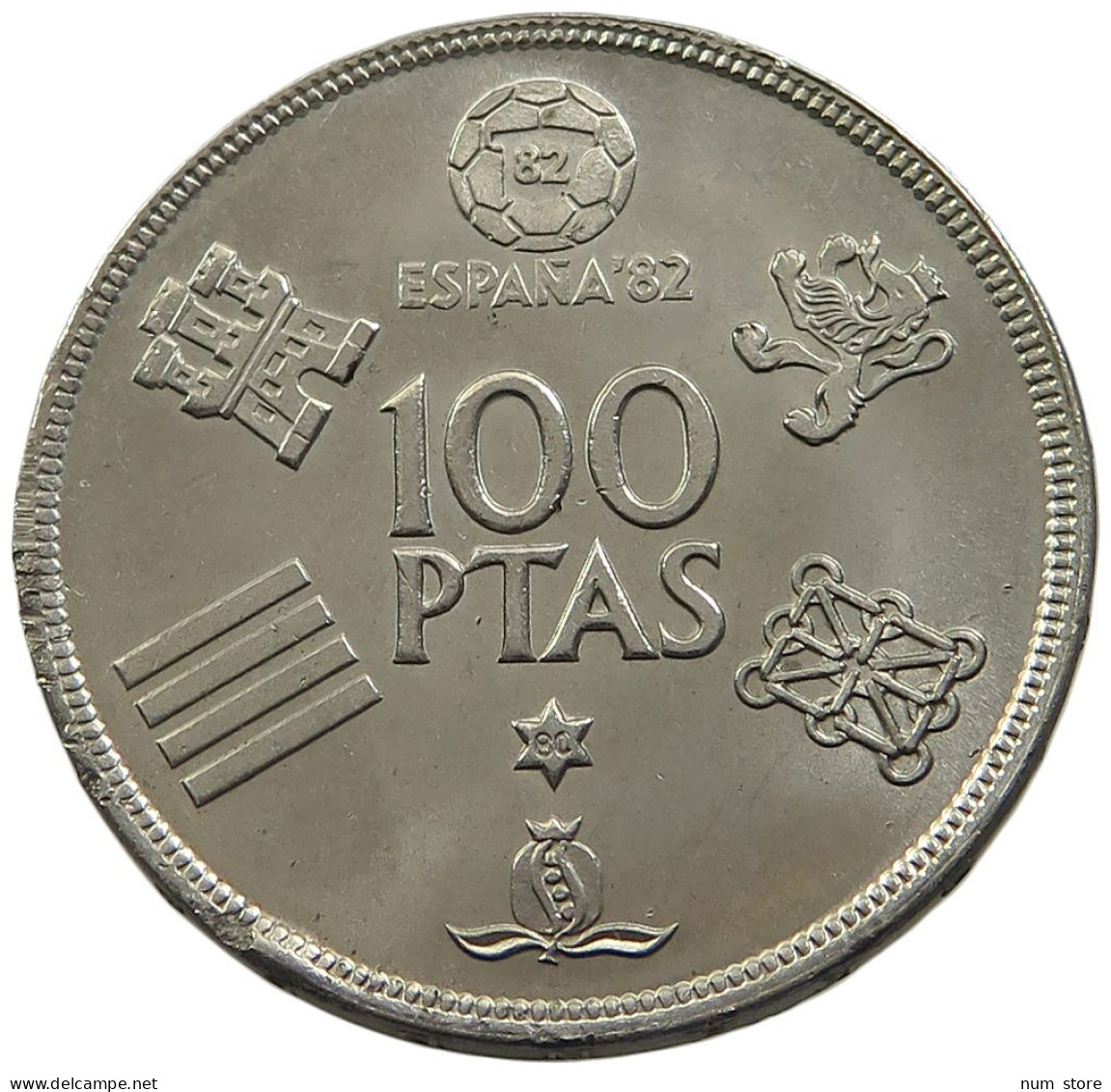 SPAIN 100 PESETAS 1980 MINTIG ERROR #sm14 1071 - 100 Pesetas