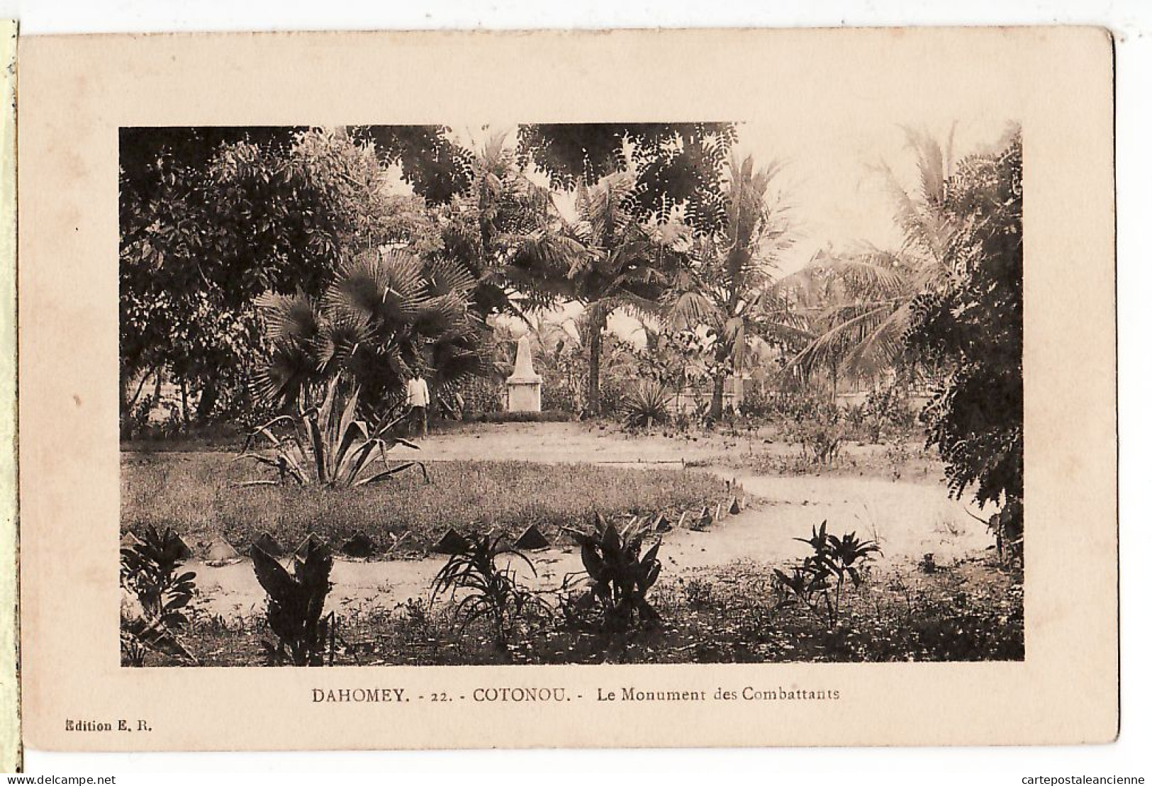 01785 / ⭐ (•◡•) Dahomey COTONOU Monument Des Combattants Jardin Public Louis PINCON 02.08.1915 -E.R 22 Dahome A.O.F - Dahome