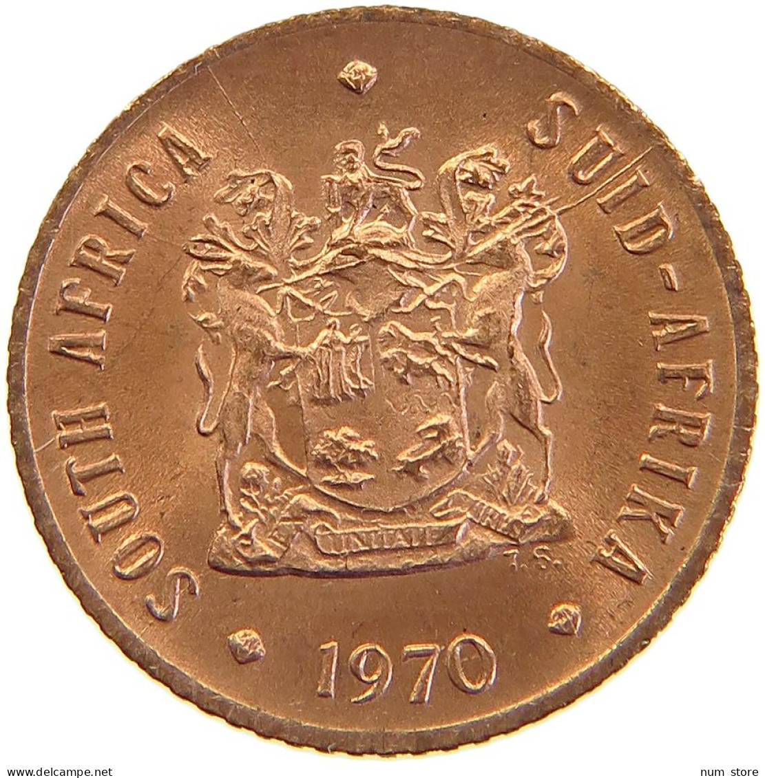 SOUTH AFRICA 1/2 CENT 1970 #s105 0609 - Afrique Du Sud