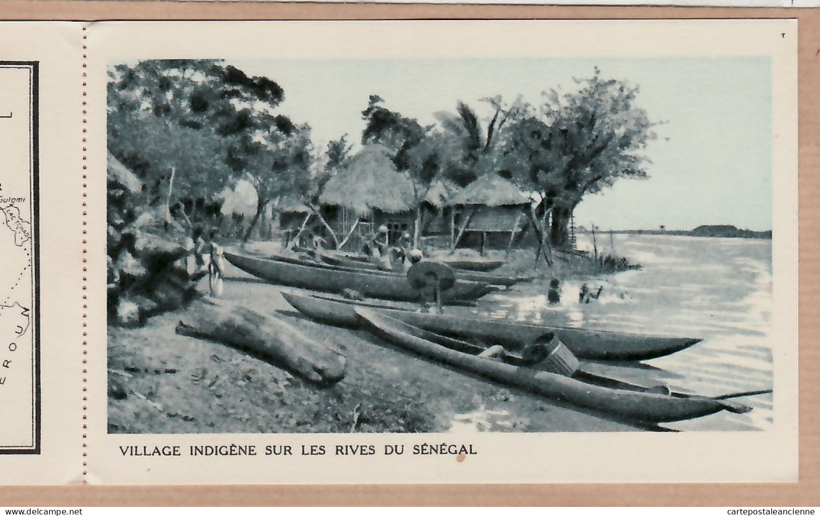 01607 / ⭐ (•◡•) ♥️ Peu Commun Triptyque CONAKRY Guinée Village Indigène SENEGAL Carte Géographique Exposition PARIS 1931 - Guinée