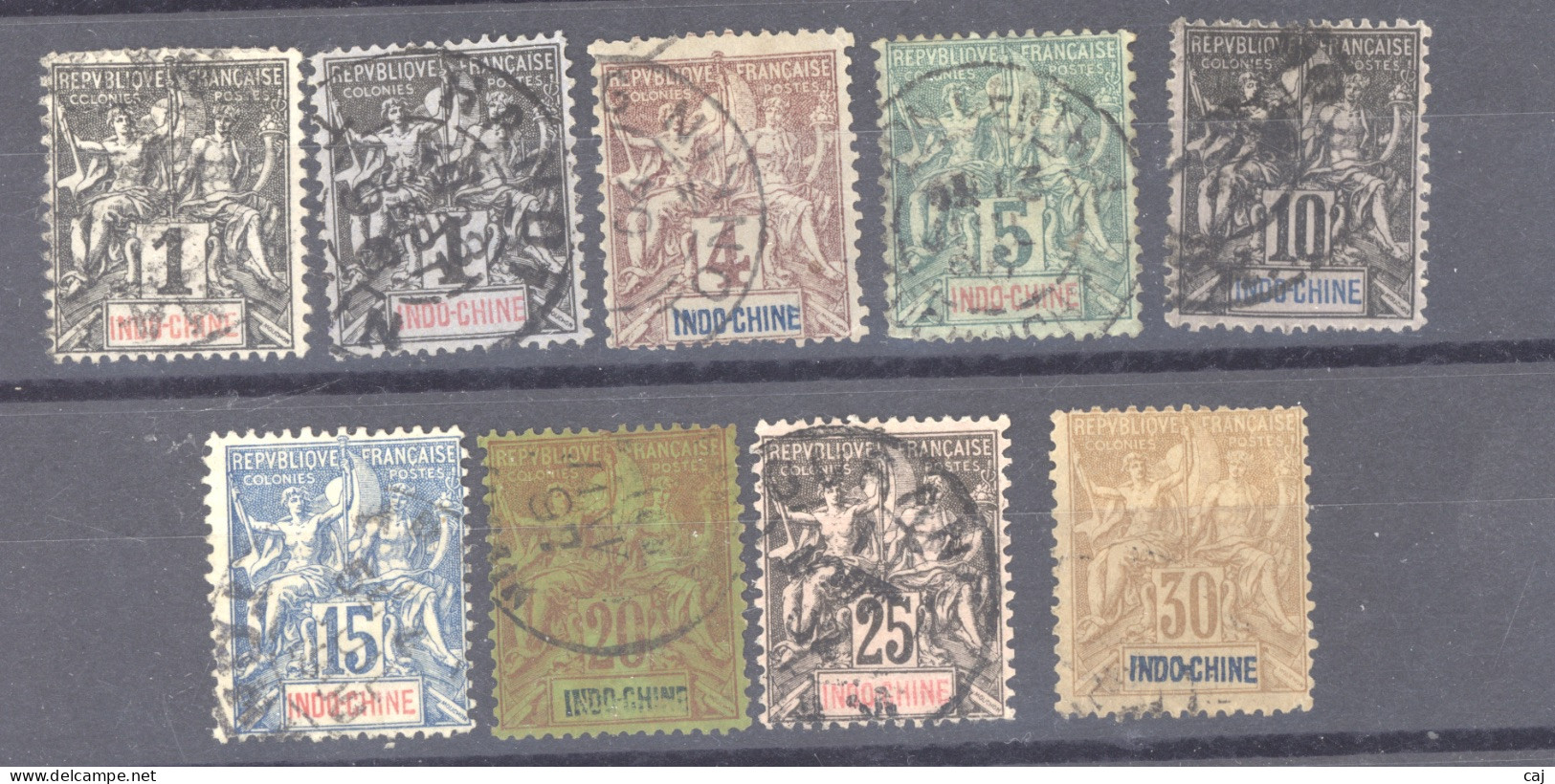 Indochine   :  Yv  3-11  (o)   Sauf 4 - Used Stamps