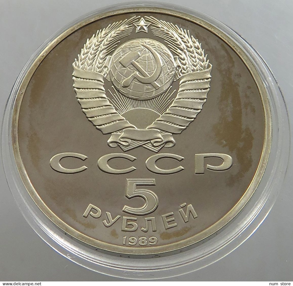 RUSSIA USSR 5 ROUBLES 1989 PROOF #sm14 0437 - Russia