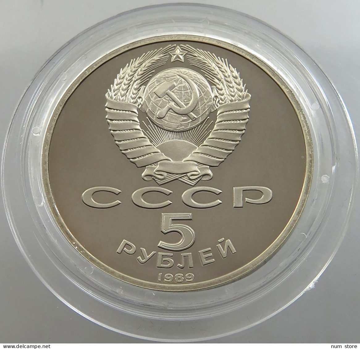 RUSSIA USSR 5 ROUBLES 1989 PROOF #sm14 0391 - Rusland