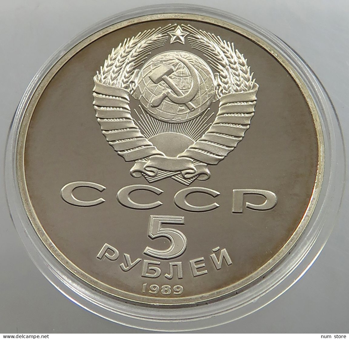 RUSSIA USSR 5 ROUBLES 1989 PROOF #sm14 0411 - Russland