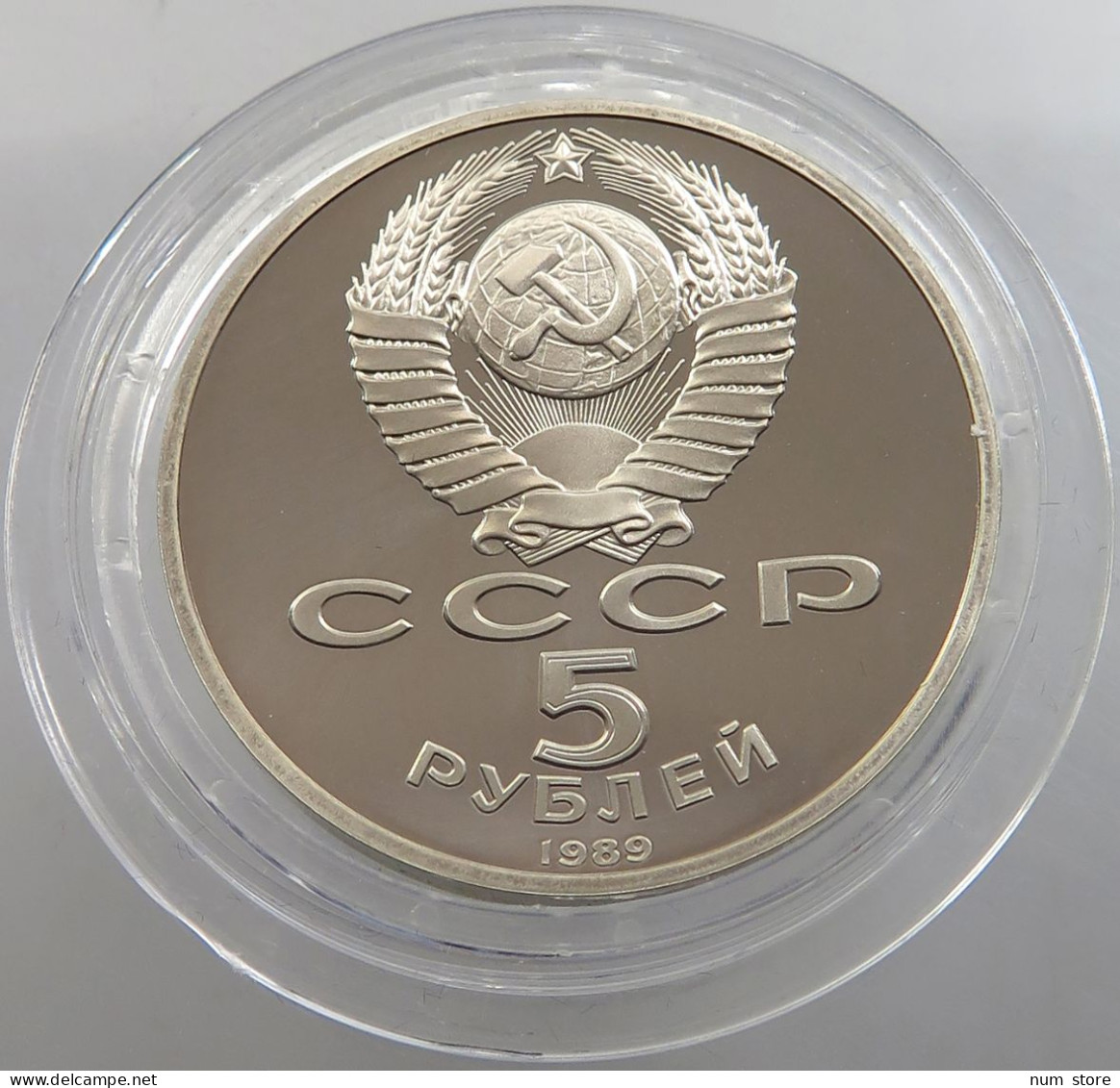 RUSSIA USSR 5 ROUBLES 1989 PROOF #sm14 0371 - Russland