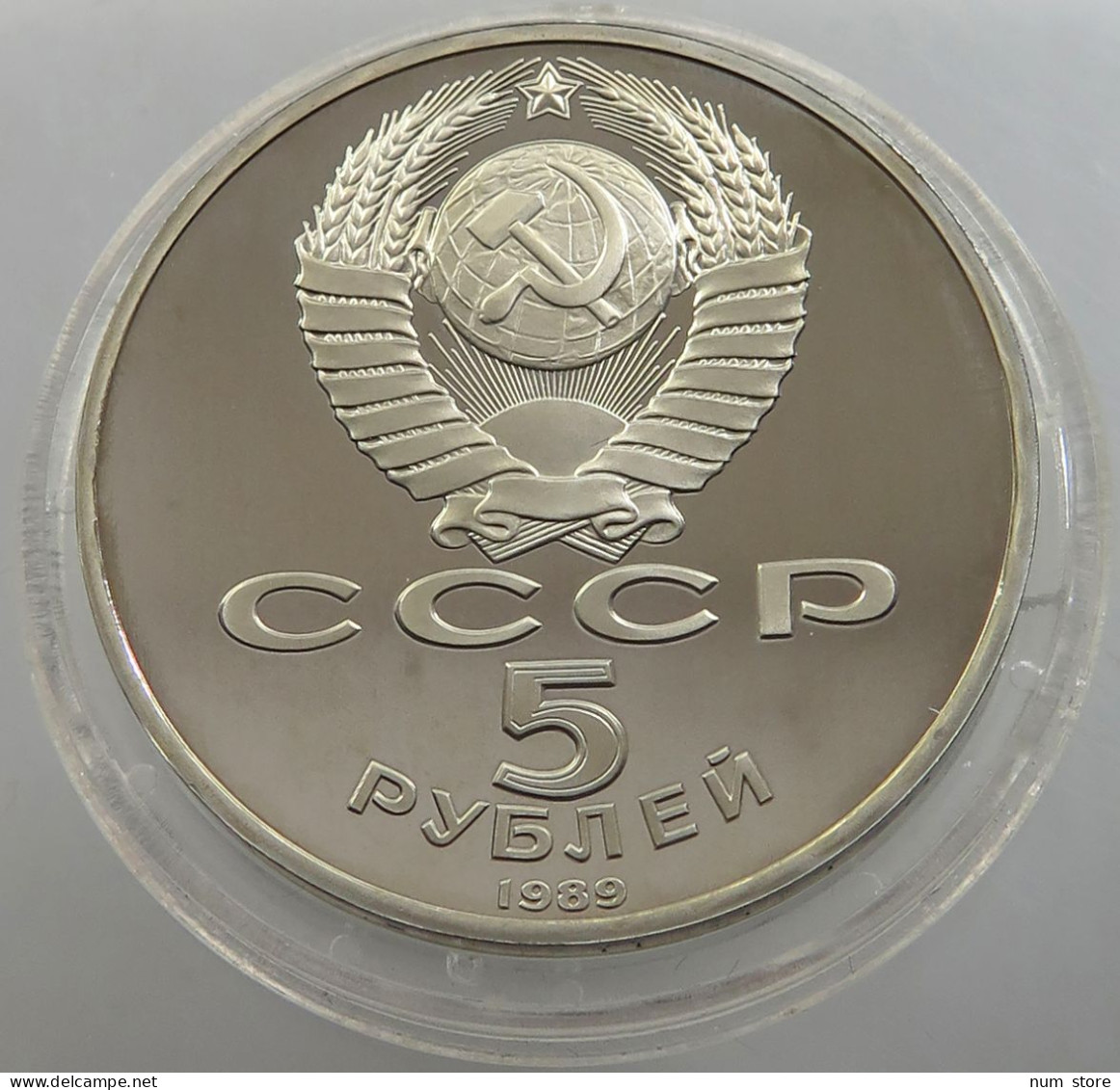 RUSSIA USSR 5 ROUBLES 1989 PROOF #sm14 0375 - Rusland