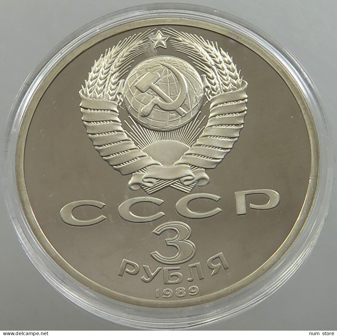 RUSSIA USSR 3 ROUBLES 1989 PROOF #sm14 0173 - Russie