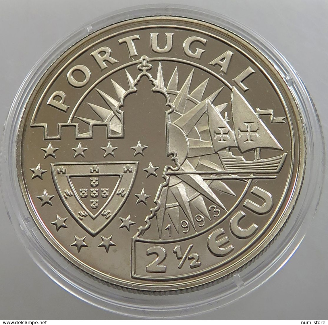 PORTUGAL 2 1/2 ECU 1993 PROOF #sm14 0299 - Portugal