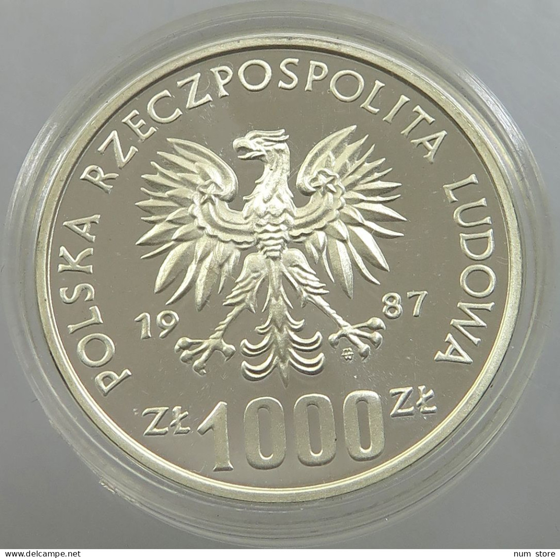 POLAND 1000 ZLOTYCH 1987 PROBA SILVER #sm14 0065 - Pologne