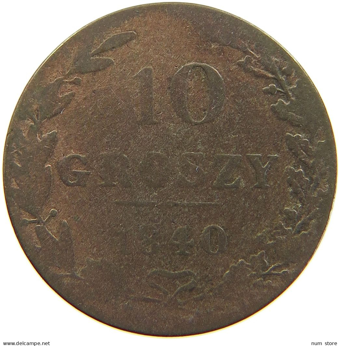 POLAND 10 GROSZY 1840 #s105 0659 - Pologne