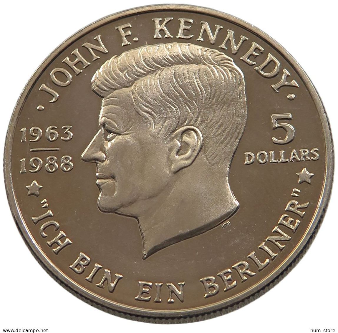 NIUE 5 DOLLARS 1988 KENNEDY UNC #sm14 0917 - Niue