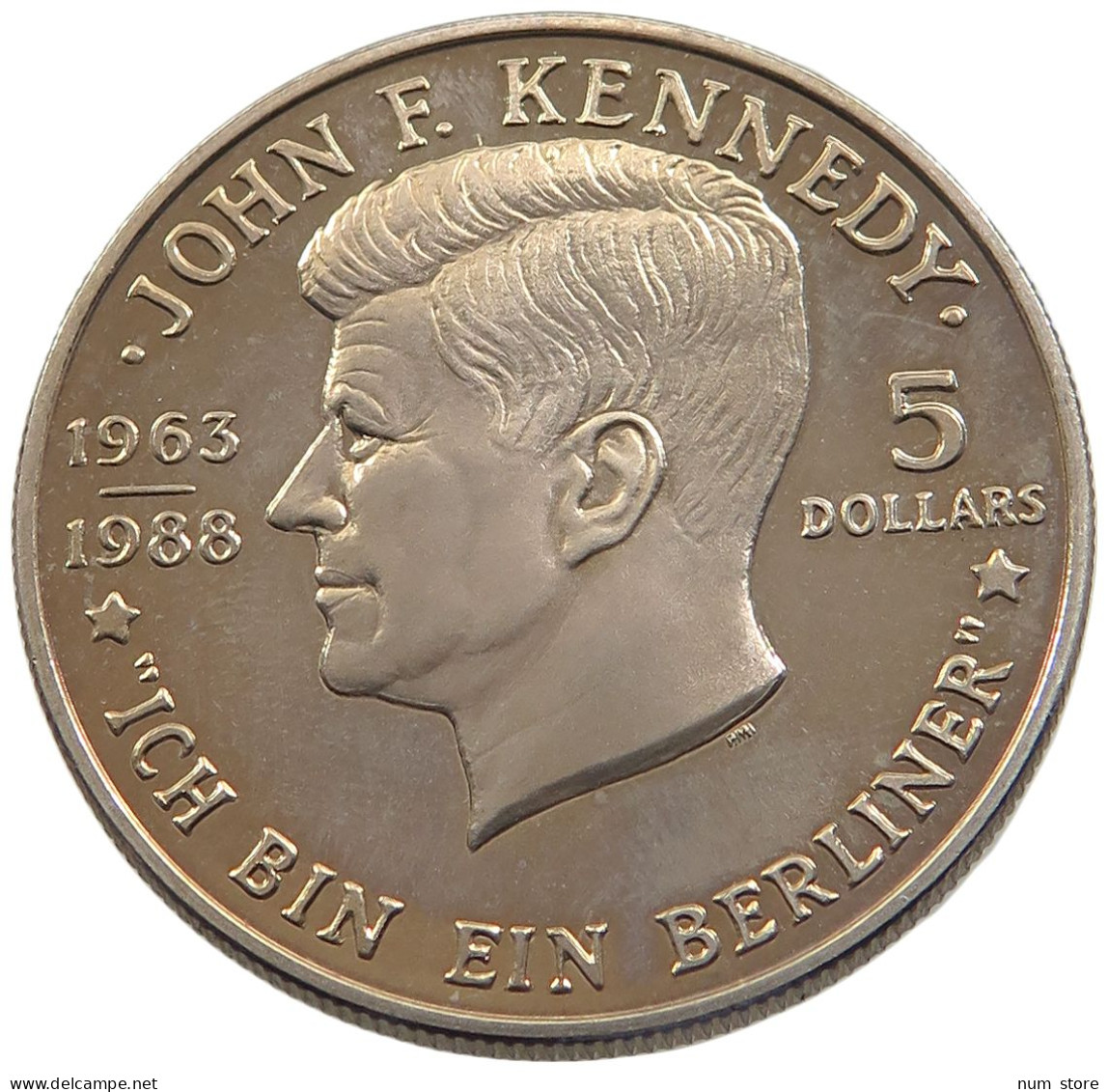 NIUE 5 DOLLARS 1988 KENNEDY UNC #sm14 0911 - Niue