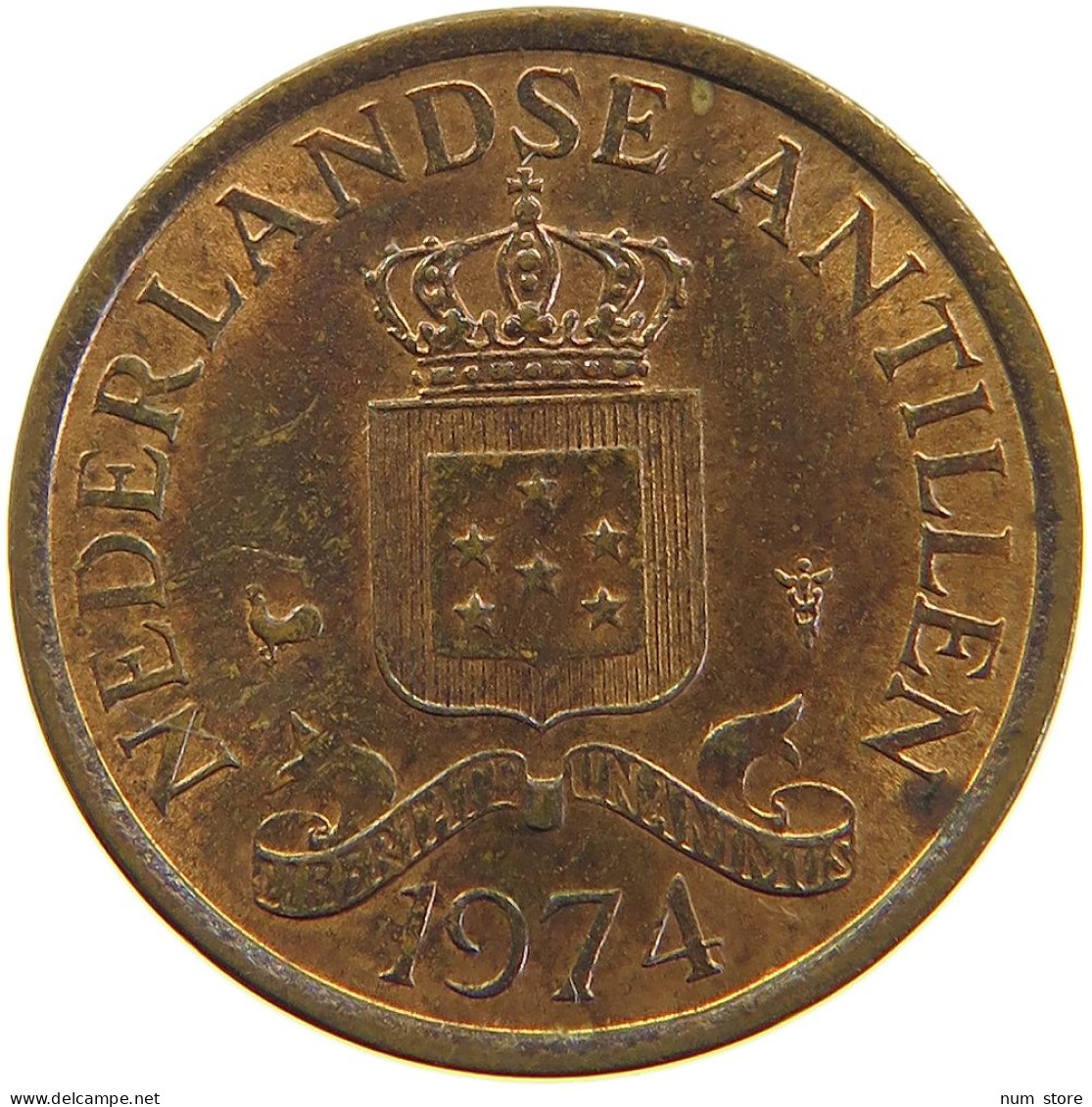 NETHERLANDS ANTILLES 1 CENT 1974 #s105 0423 - 1948-1980 : Juliana