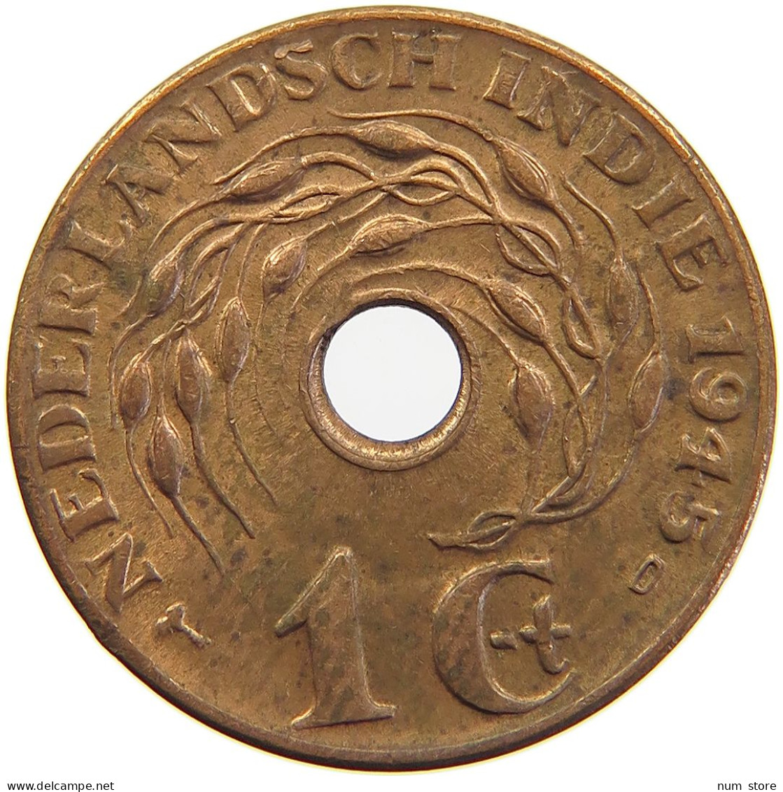 NETHERLANDS EAST INDIES 1 CENT 1945 D #s105 0215 - Indes Néerlandaises