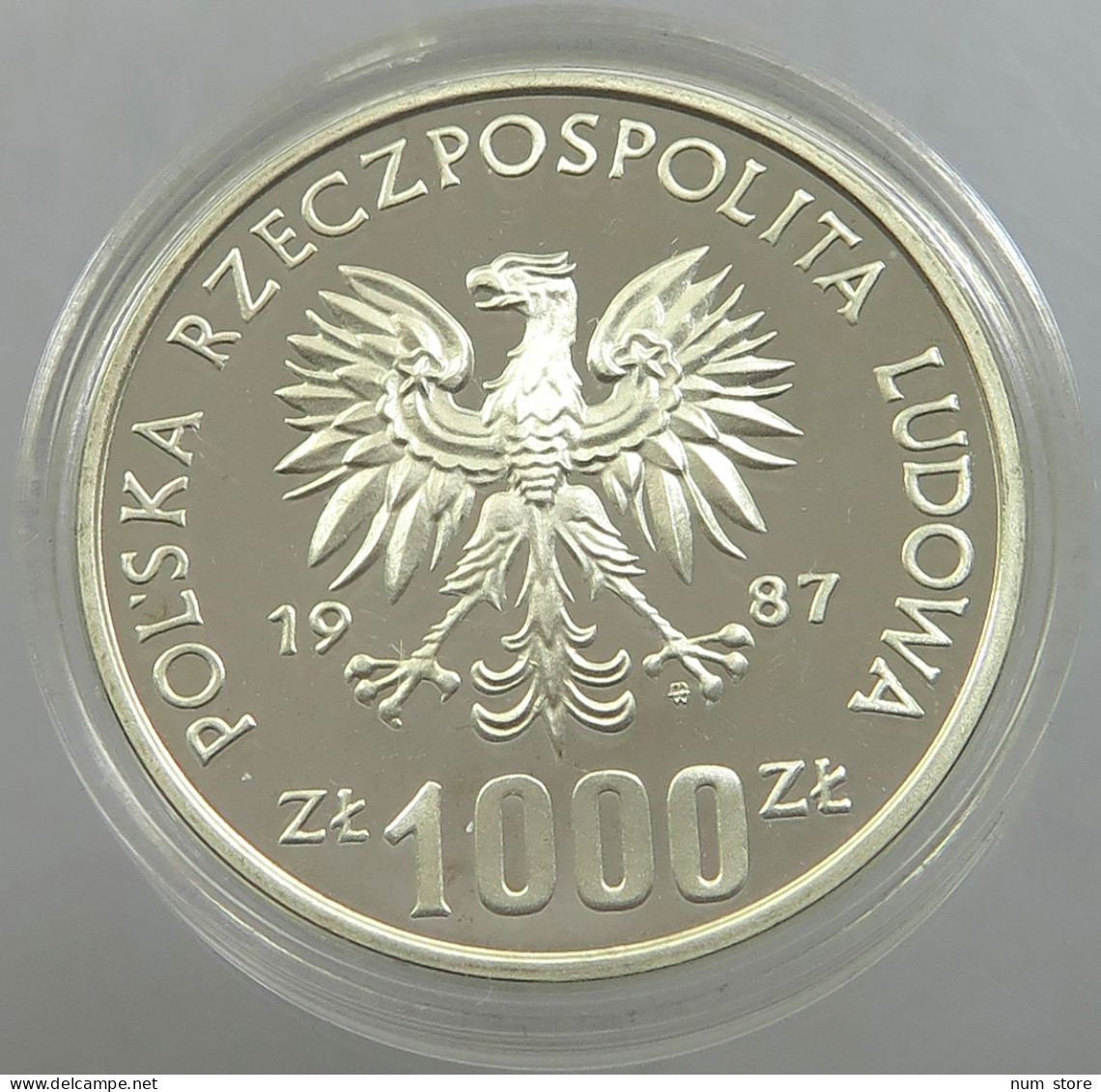 POLAND 1000 ZLOTYCH 1987 PROBA SILVER #sm14 0067 - Polen