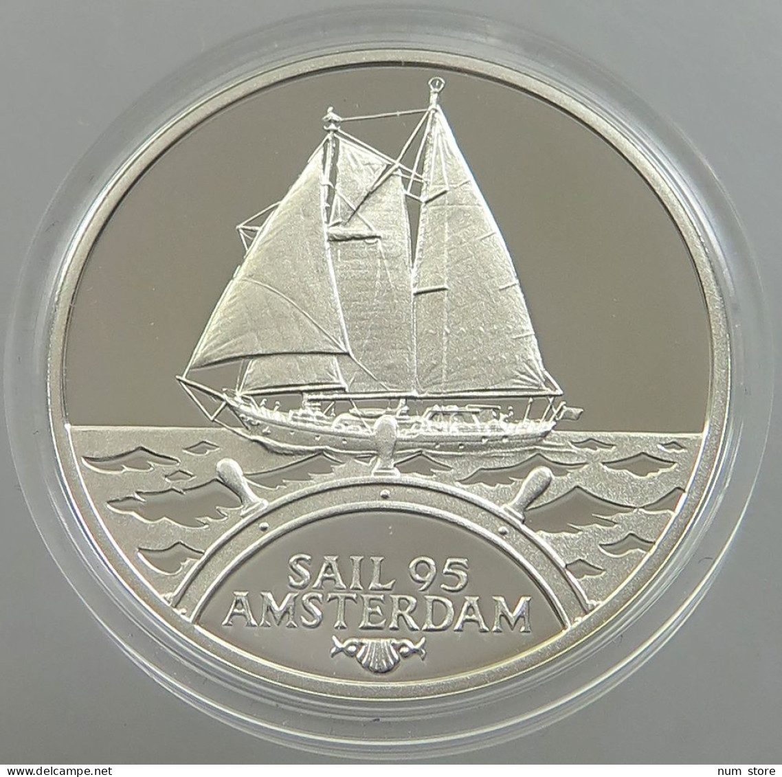 NETHERLANDS 2 ECU 1995 SILVER PROOF #sm14 0279 - 1980-2001 : Beatrix