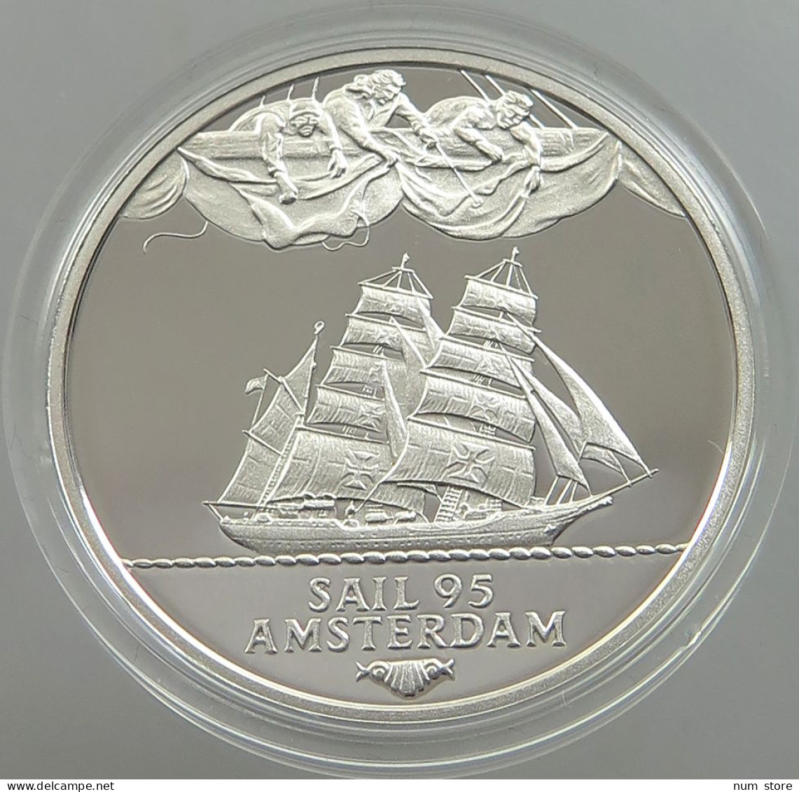 NETHERLANDS 2 ECU 1995 SILVER PROOF #sm14 0265 - 1980-2001 : Beatrix