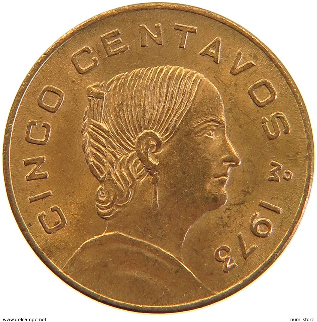 MEXICO 5 CENTAVOS 1973 #s105 0521 - Mexique