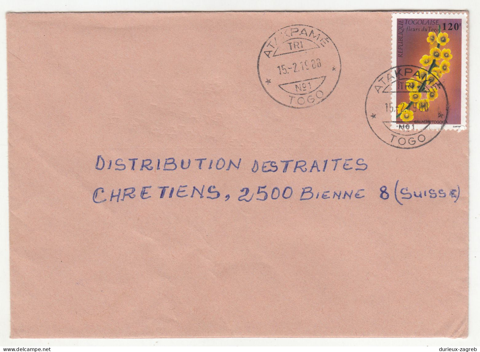 Republique Togolaise 32 letter covers posted 1988 to Switzerland b240510