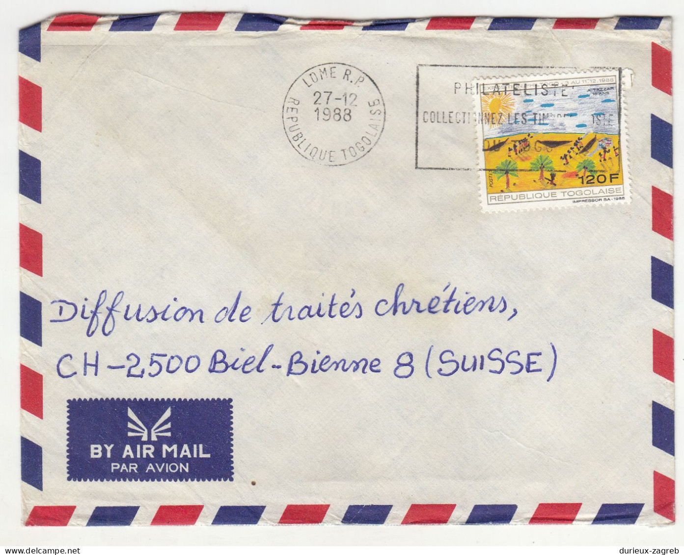 Republique Togolaise 32 letter covers posted 1988 to Switzerland b240510