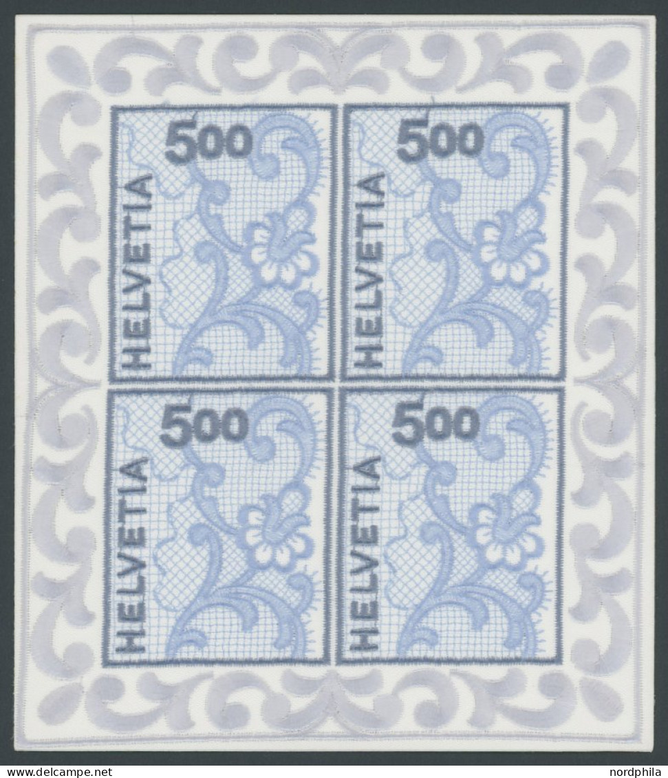 SCHWEIZ BUNDESPOST 1726KB **, 2000, 5 Fr. Galler Stickerei Im Kleinbogen, Postfrisch, Pracht, Mi. 220.- - Other & Unclassified