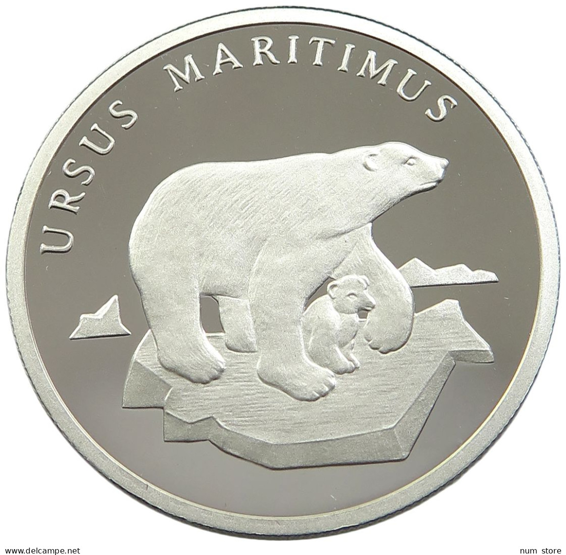 WWF SILVER PROOF MEDAL 1986 URSUS MARITIMUS POLAR BEAR #sm14 0891 - Altri – America