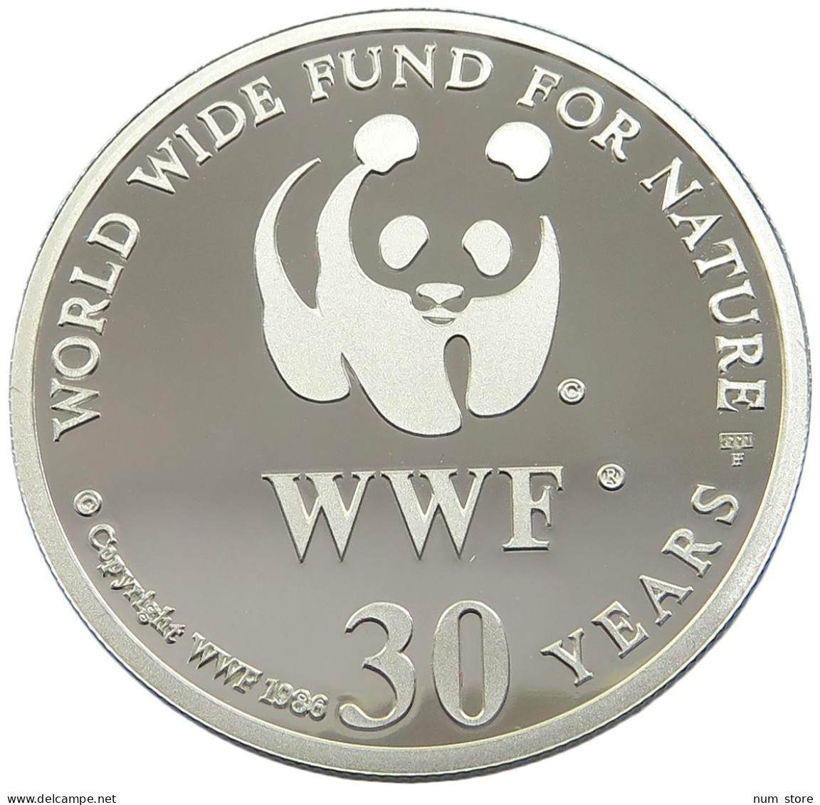 WWF SILVER PROOF MEDAL 1986 URSUS MARITIMUS POLAR BEAR #sm14 0891 - Autres – Amérique