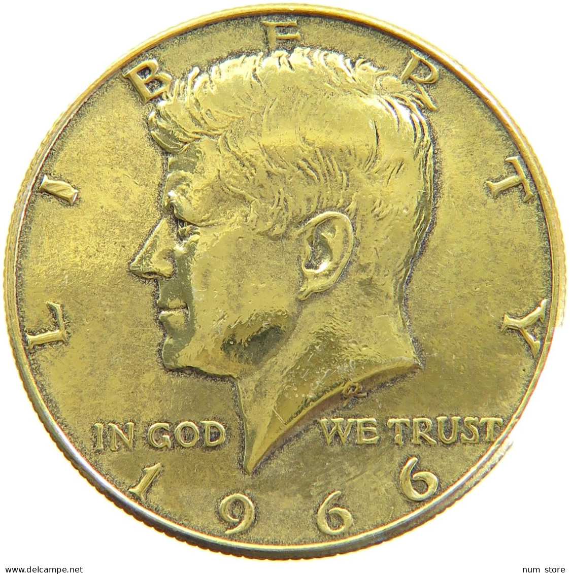 UNITED STATES OF AMERICA 1/2 DOLLAR 1966 KENNEDY GOLD PLATED #s105 0665 - 1964-…: Kennedy