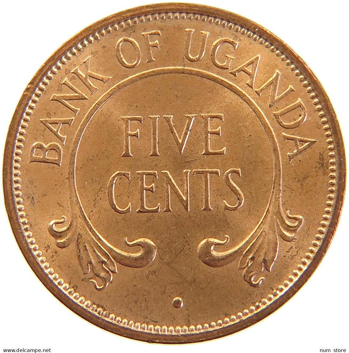 UGANDA 5 CENTS 1966 #s105 0331 - Uganda