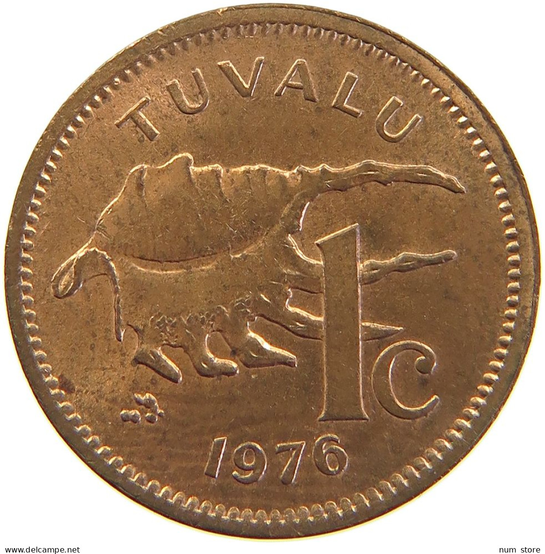 TUVALU 1 CENT 1976 #s105 0489 - Tuvalu