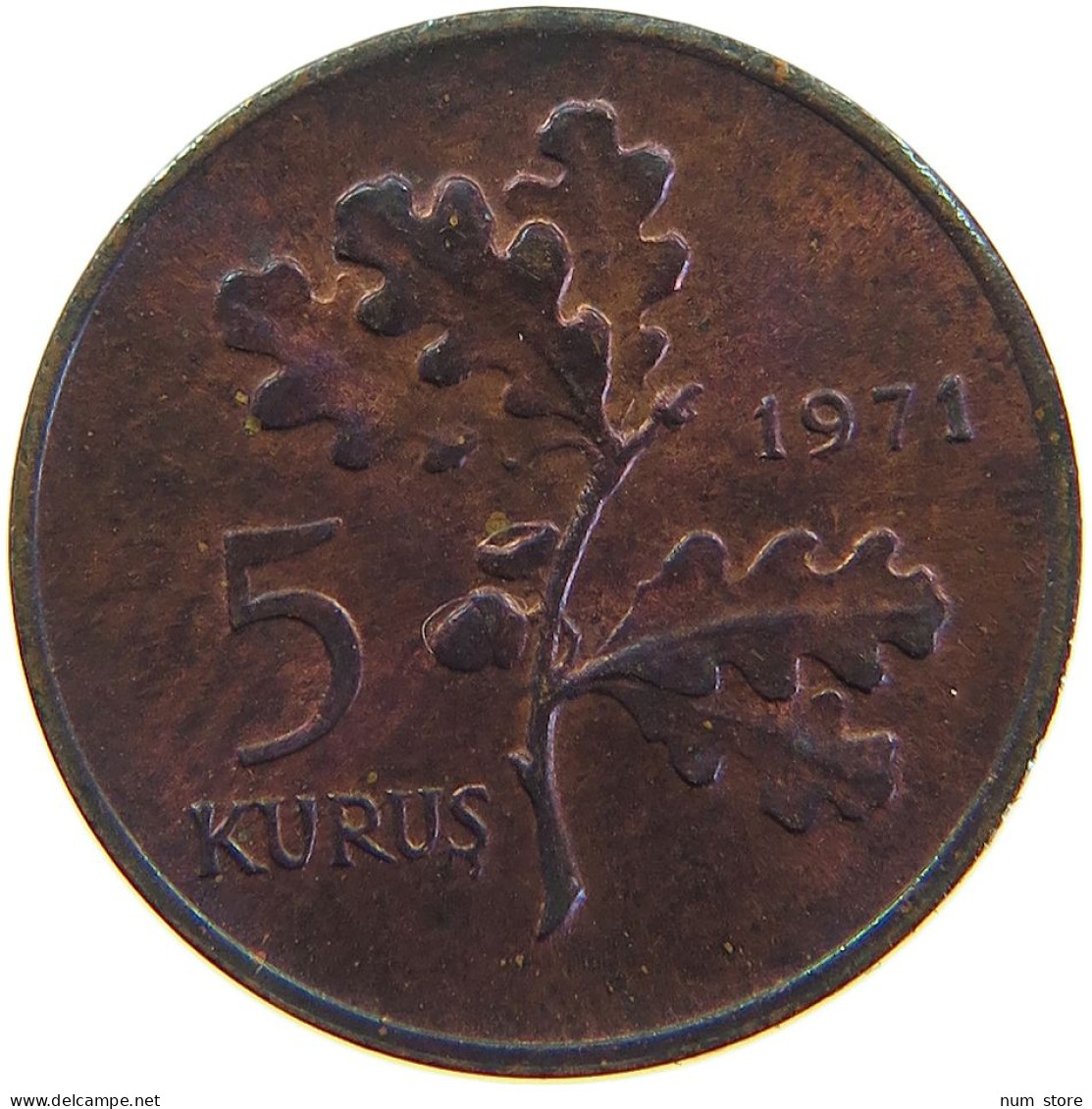 TURKEY 5 KURUS 1971 #s105 0555 - Turquie