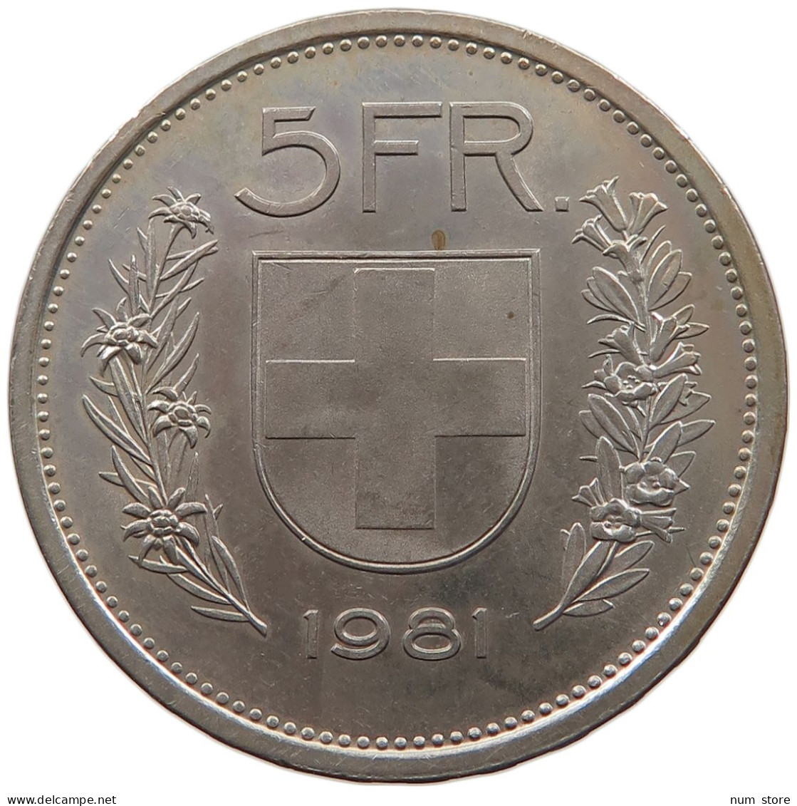 SWITZERLAND 5 FRANCS 1981 PP #s105 0025 - 5 Franken