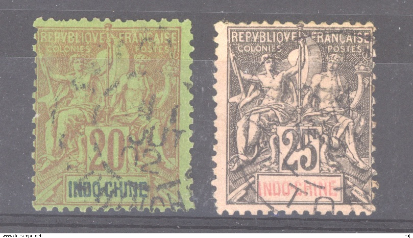 Indochine   :  Yv  9-10  (o)              ,        N2 - Used Stamps