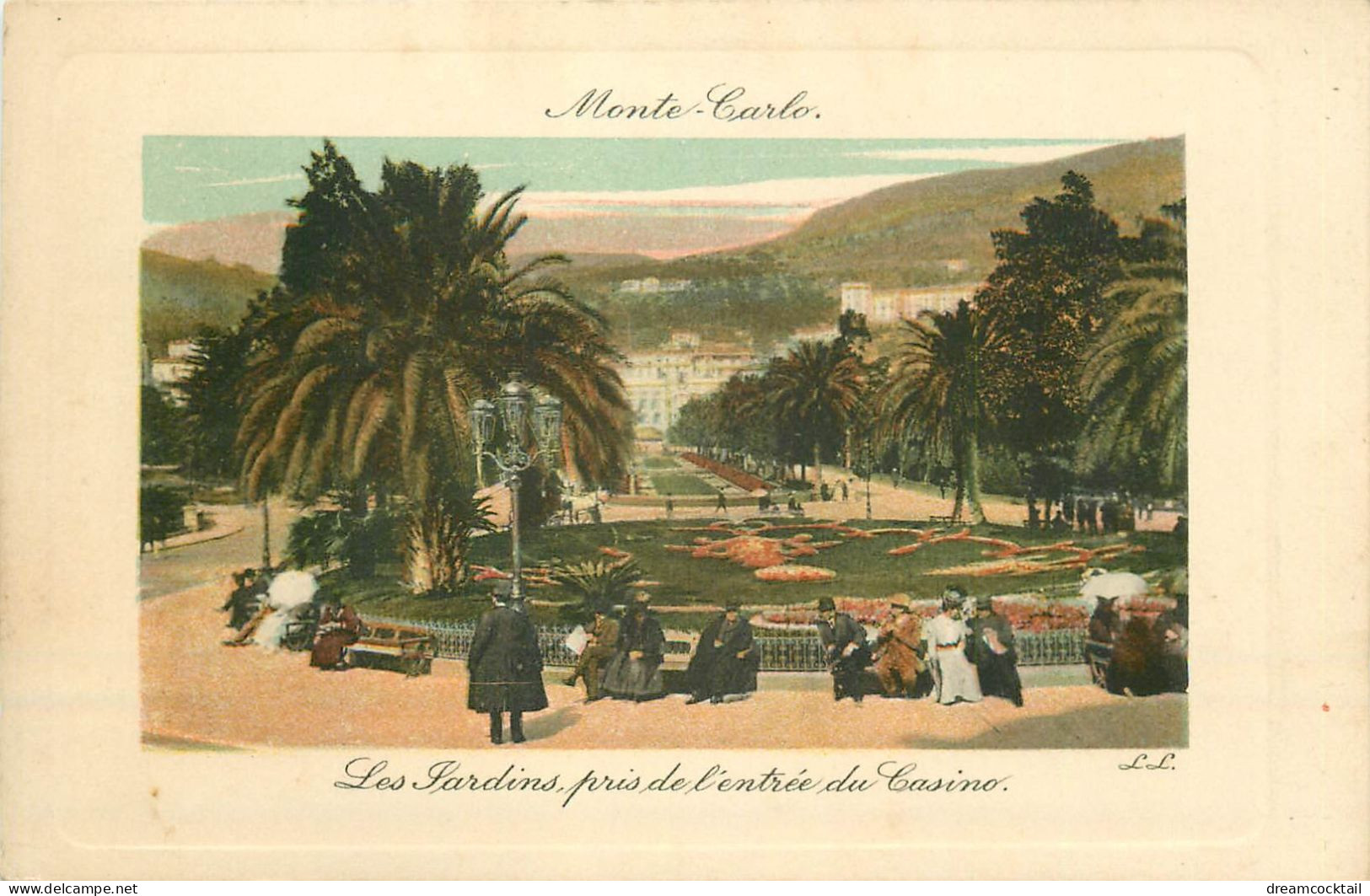 Top Promotion 2 Cpa MONACO Et MONTE-CARLO. Jardins Du Casino Et Le Rocher 1918 - Monte-Carlo