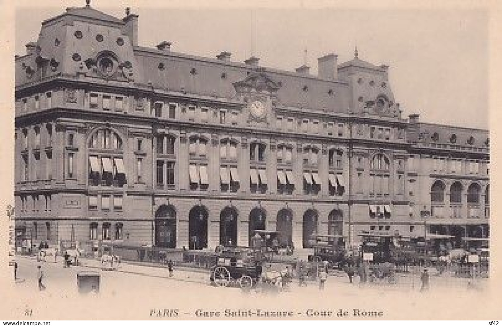 PARIS           GARE SAINT LAZARE. COUR DE ROME              PRECURSEUR - Nahverkehr, Oberirdisch