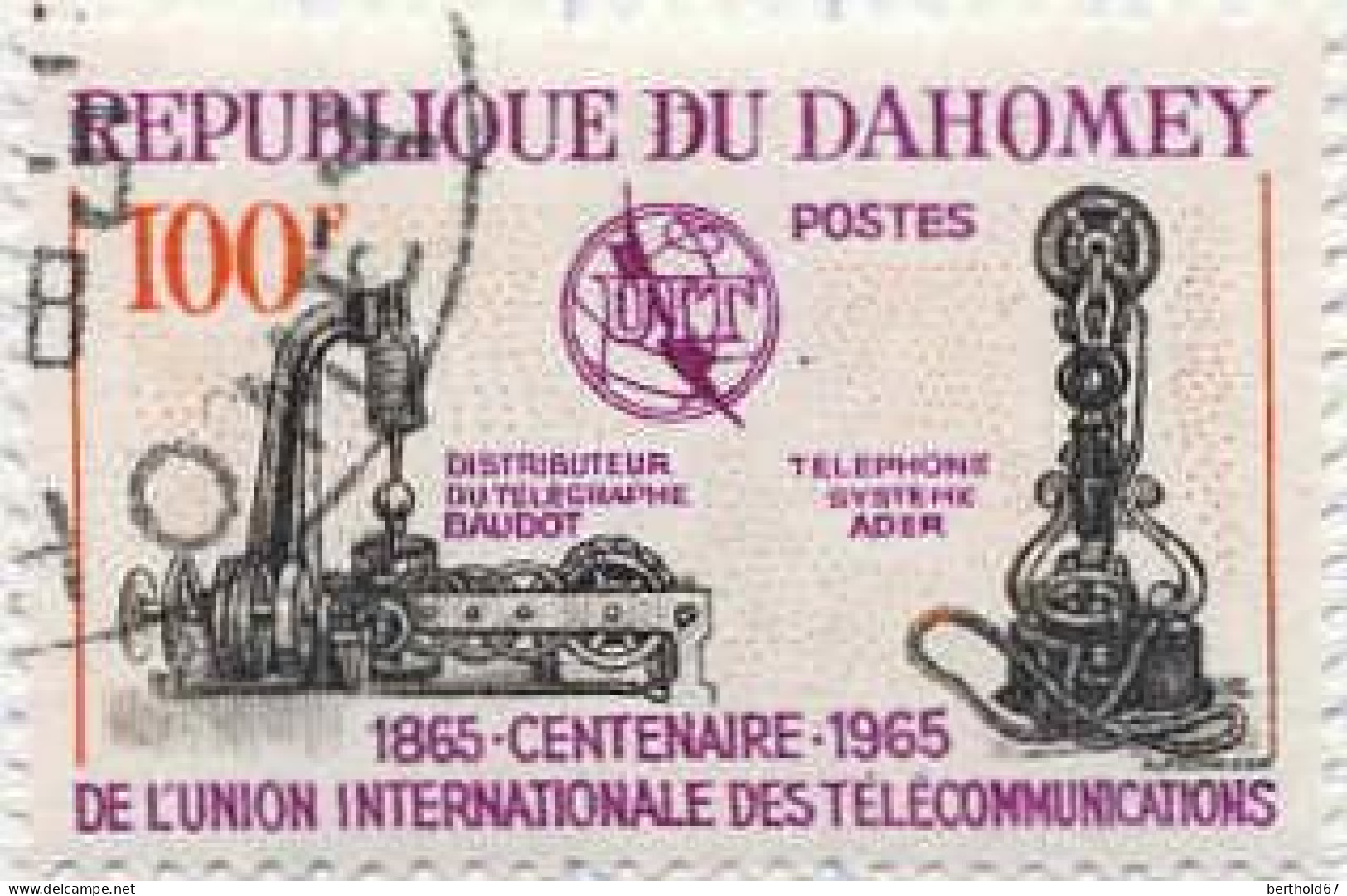 Bénin Dahomey Poste Obl Yv: 222 Mi:251 Centenaire De L'UIT (cachet Rond) - Benin – Dahomey (1960-...)